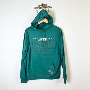 New York Jets NFL Combine Training Hoodie New Era Mens Size S Green New Pullover